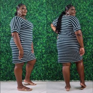 Striped Dress 💚 - 1x 2x 3x